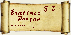 Bratimir Parton vizit kartica